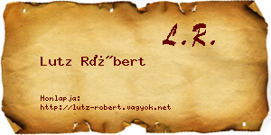 Lutz Róbert névjegykártya