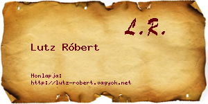 Lutz Róbert névjegykártya